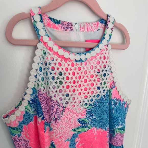 Lilly Pulitzer Girls Little Kinley Dress Beach House Blooms Size 14 - Picture 5 of 10